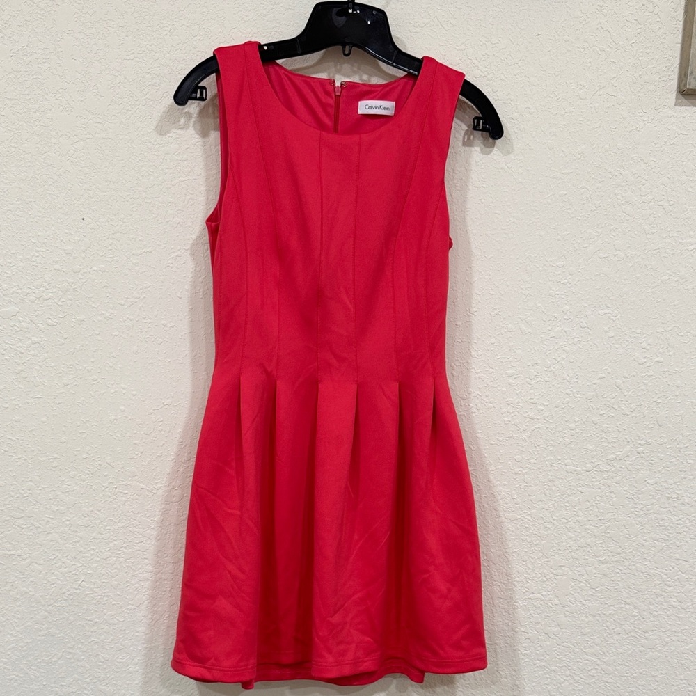 Calvin Klein Red Sleeveless Mini Dress